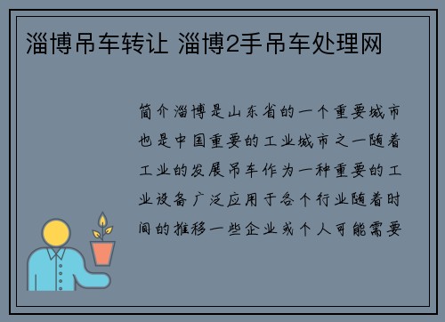 淄博吊车转让 淄博2手吊车处理网